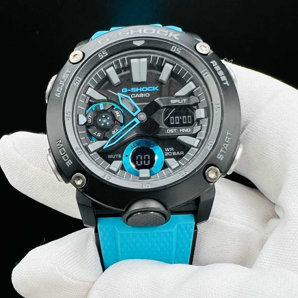 Casio G-Shock Black & Teal Resin Sport Watch